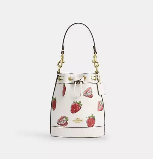 Mini Bucket Bag Strawberry Print