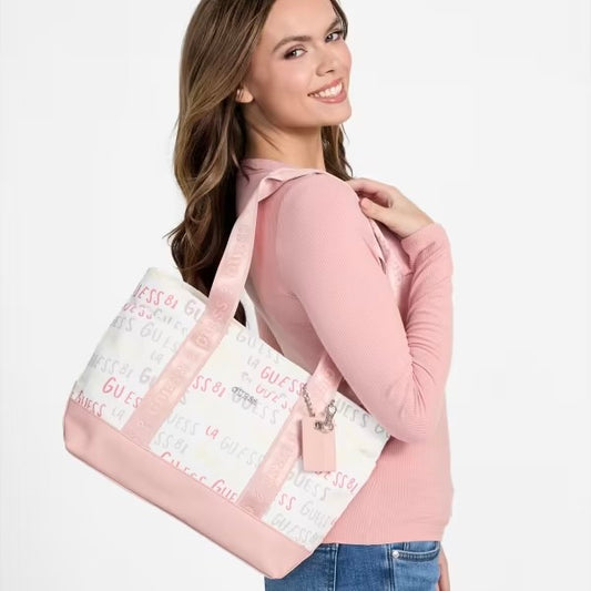 Canvas Logo Tote Guess
